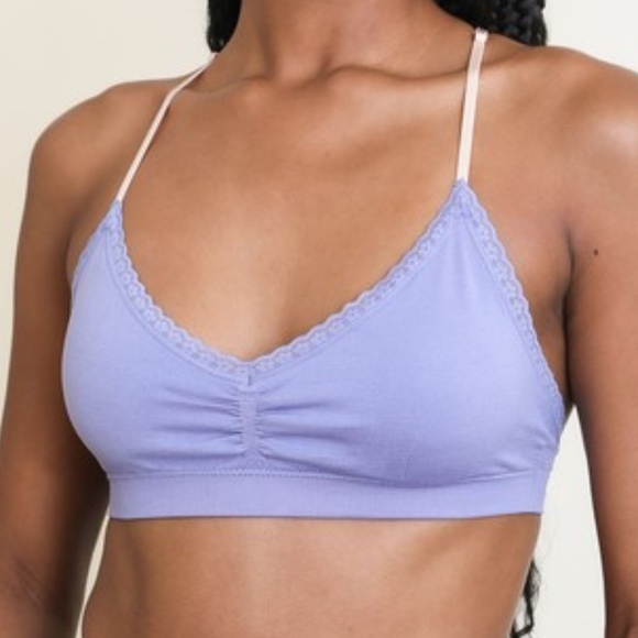 Floral Applique Racerback Padded Bralette - Picture 5 of 6